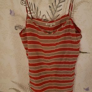 Silk striped cami